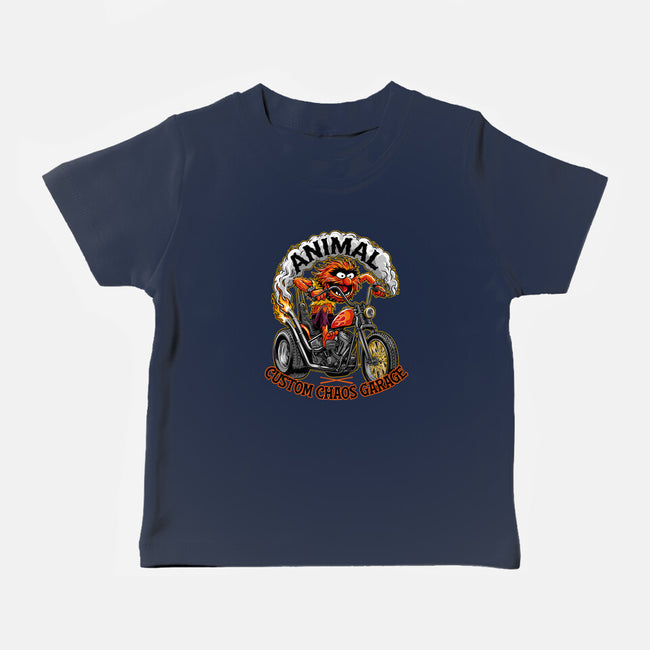Animal Custom Chaos Garage-Baby-Basic-Tee-OPIPPI