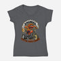Animal Custom Chaos Garage-Womens-V-Neck-Tee-OPIPPI