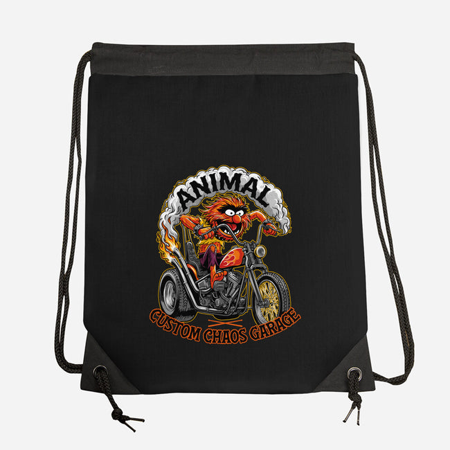 Animal Custom Chaos Garage-None-Drawstring-Bag-OPIPPI
