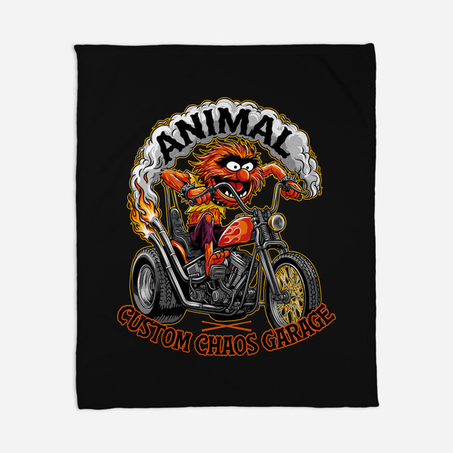 Animal Custom Chaos Garage-None-Fleece-Blanket-OPIPPI