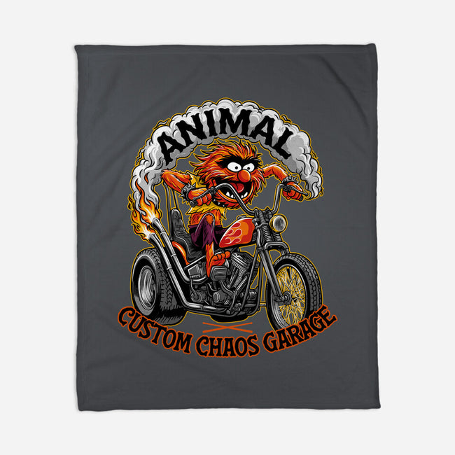 Animal Custom Chaos Garage-None-Fleece-Blanket-OPIPPI