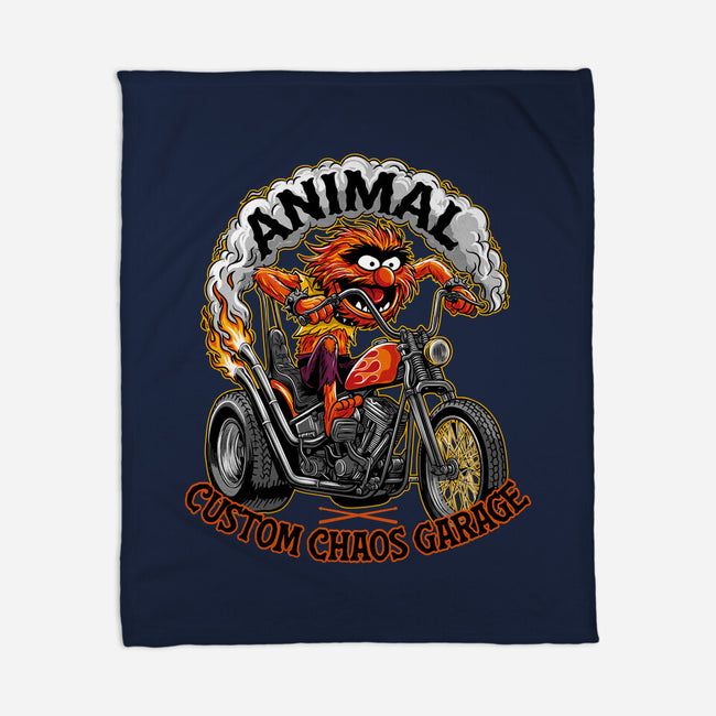 Animal Custom Chaos Garage-None-Fleece-Blanket-OPIPPI