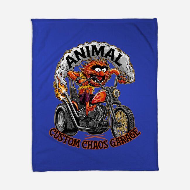 Animal Custom Chaos Garage-None-Fleece-Blanket-OPIPPI