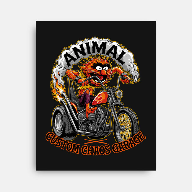 Animal Custom Chaos Garage-None-Stretched-Canvas-OPIPPI