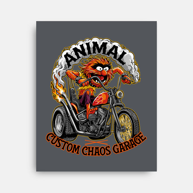 Animal Custom Chaos Garage-None-Stretched-Canvas-OPIPPI