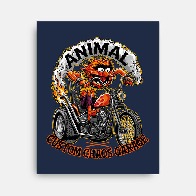 Animal Custom Chaos Garage-None-Stretched-Canvas-OPIPPI