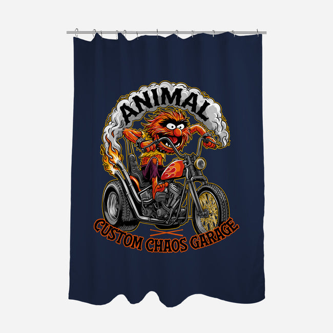 Animal Custom Chaos Garage-None-Polyester-Shower Curtain-OPIPPI