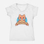 Crying But Trying-Womens-V-Neck-Tee-TechraNova