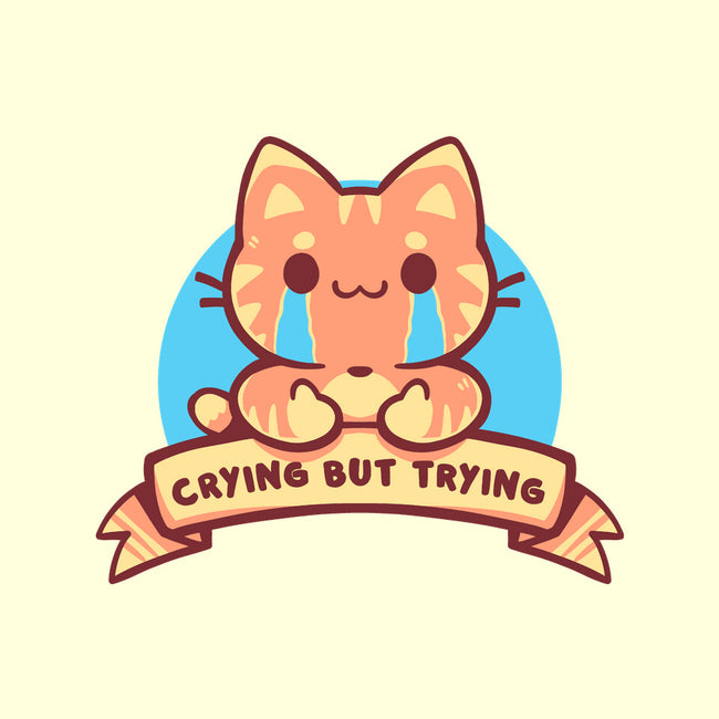 Crying But Trying-None-Adjustable Tote-Bag-TechraNova