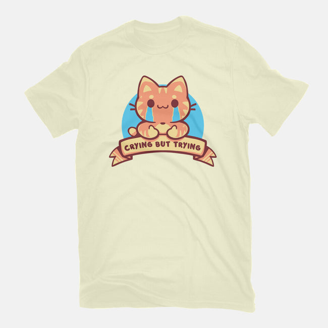 Crying But Trying-Mens-Premium-Tee-TechraNova