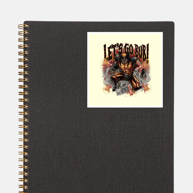 Let’s Go Bub-None-Glossy-Sticker-glitchygorilla