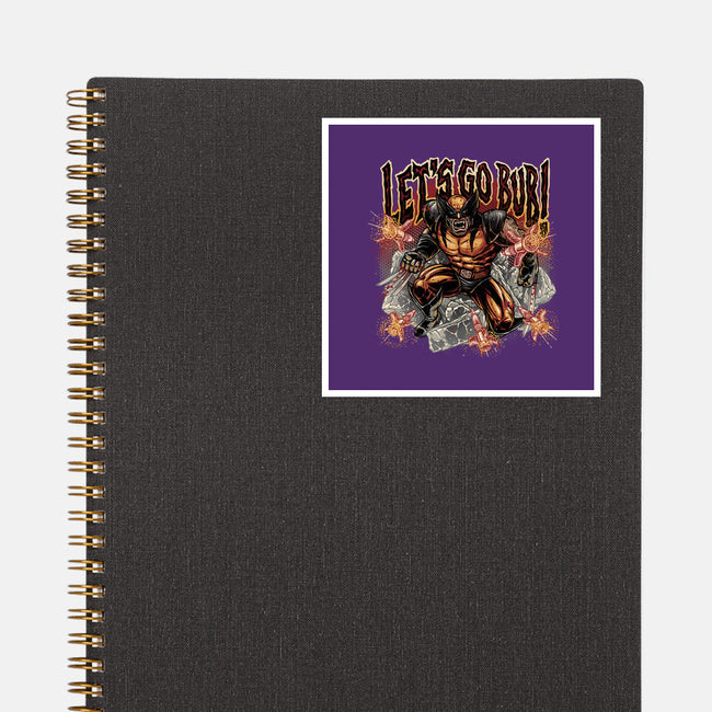 Let’s Go Bub-None-Glossy-Sticker-glitchygorilla