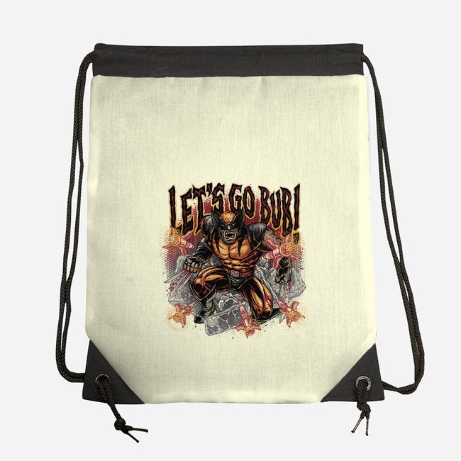 Let’s Go Bub-None-Drawstring-Bag-glitchygorilla