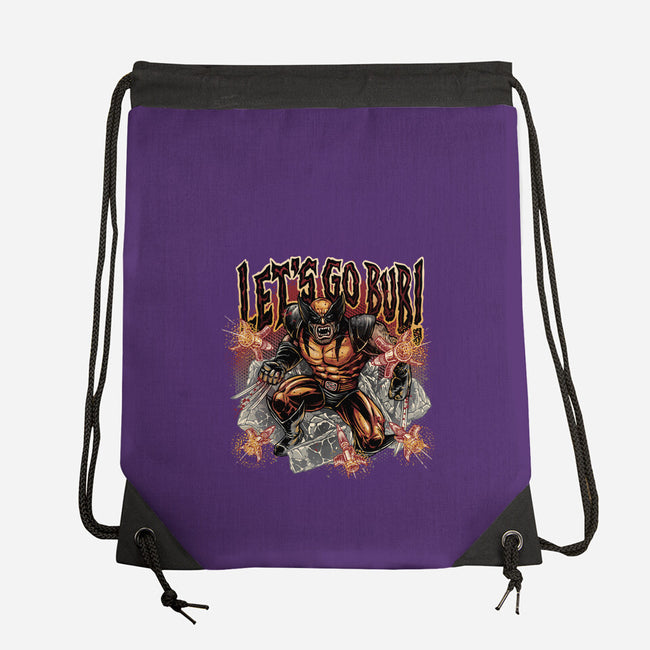 Let’s Go Bub-None-Drawstring-Bag-glitchygorilla