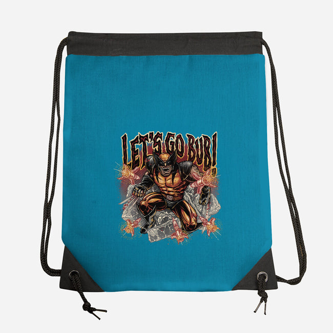 Let’s Go Bub-None-Drawstring-Bag-glitchygorilla