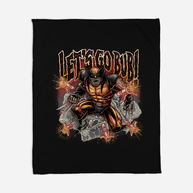Let’s Go Bub-None-Fleece-Blanket-glitchygorilla