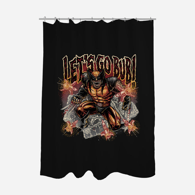 Let’s Go Bub-None-Polyester-Shower Curtain-glitchygorilla