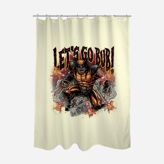Let’s Go Bub-None-Polyester-Shower Curtain-glitchygorilla