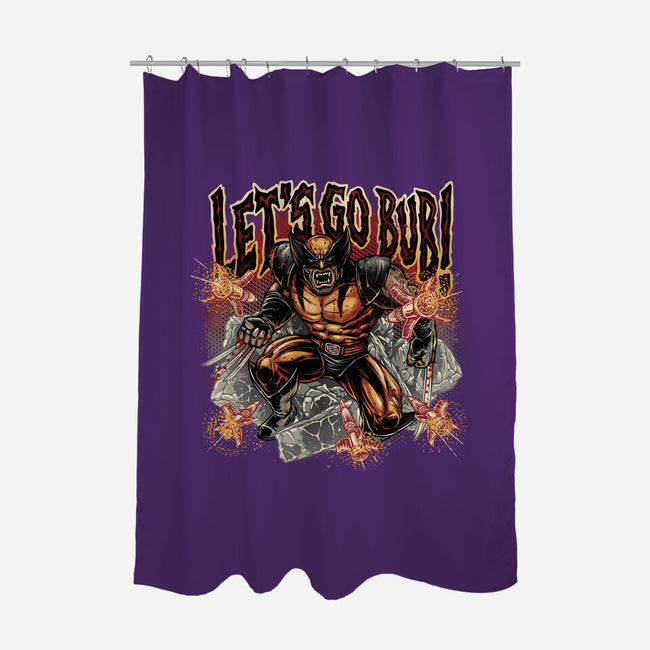 Let’s Go Bub-None-Polyester-Shower Curtain-glitchygorilla