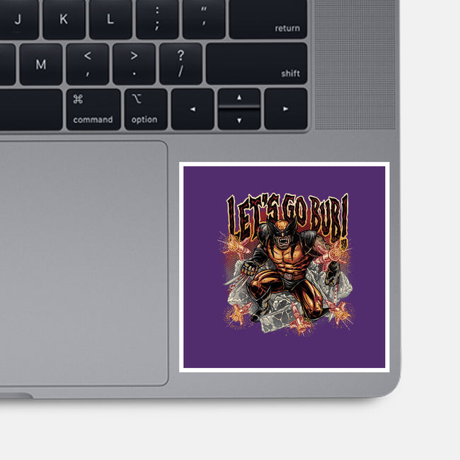 Let’s Go Bub-None-Glossy-Sticker-glitchygorilla