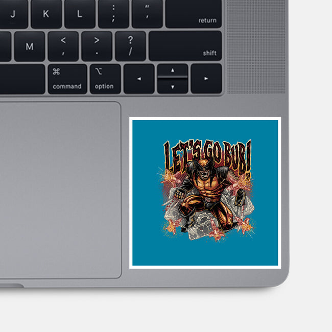 Let’s Go Bub-None-Glossy-Sticker-glitchygorilla