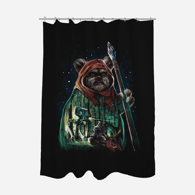 The Defense Of Endor-None-Polyester-Shower Curtain-zascanauta