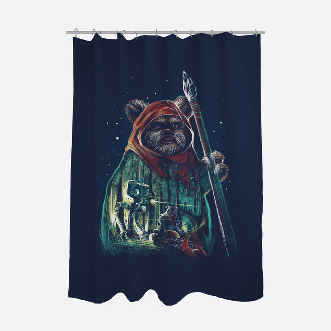 The Defense Of Endor-None-Polyester-Shower Curtain-zascanauta