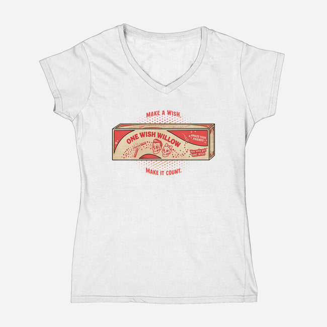 One Wish Willow-Womens-V-Neck-Tee-palmstreet