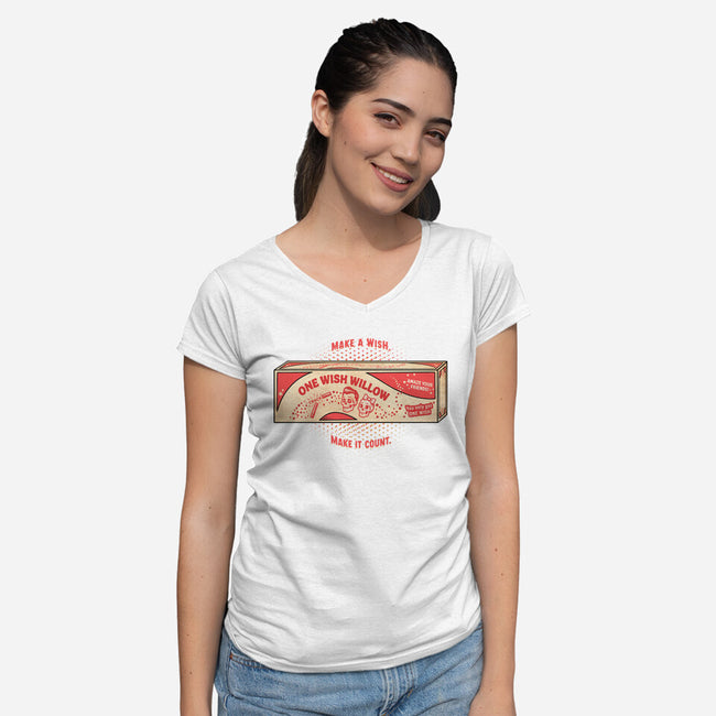 One Wish Willow-Womens-V-Neck-Tee-palmstreet
