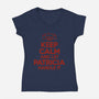 Let Patricia Handle It-Womens-V-Neck-Tee-teesgeex