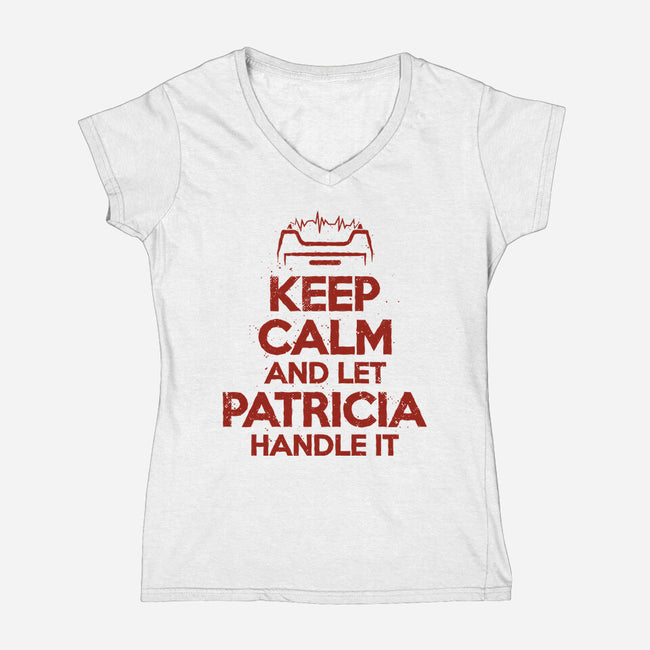 Let Patricia Handle It-Womens-V-Neck-Tee-teesgeex
