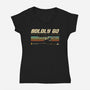 Retro Vintage Starship-Womens-V-Neck-Tee-retrodivision