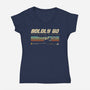 Retro Vintage Starship-Womens-V-Neck-Tee-retrodivision