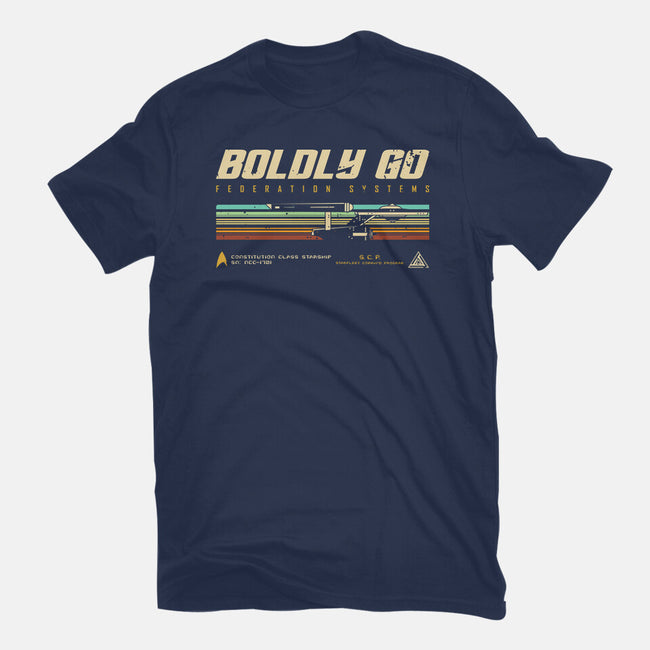 Retro Vintage Starship-Womens-Fitted-Tee-retrodivision