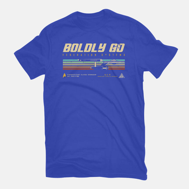 Retro Vintage Starship-Womens-Fitted-Tee-retrodivision