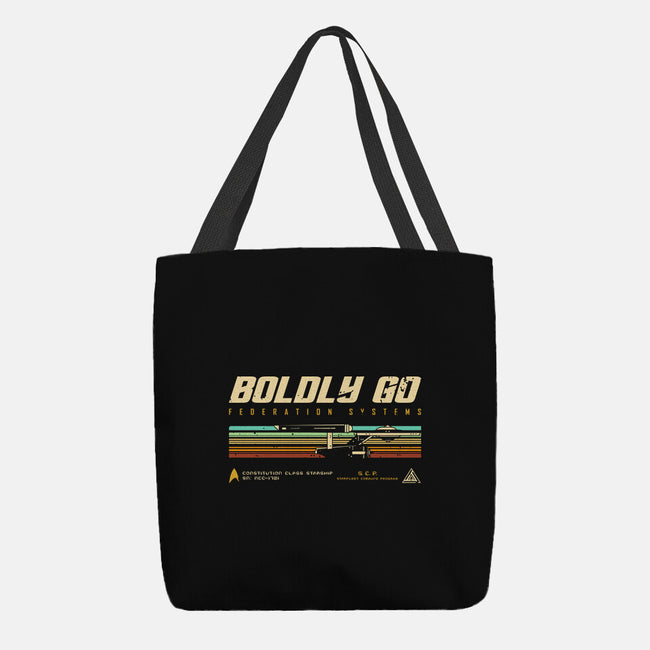 Retro Vintage Starship-None-Basic Tote-Bag-retrodivision