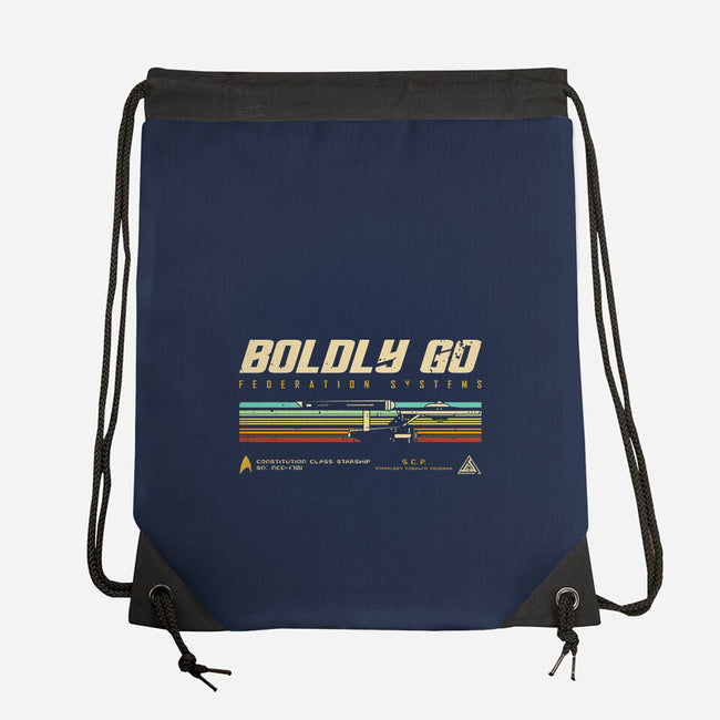 Retro Vintage Starship-None-Drawstring-Bag-retrodivision