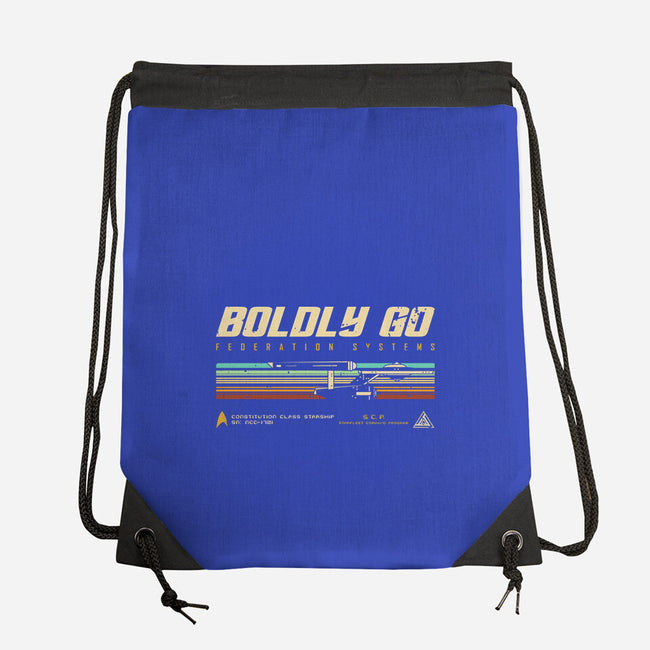 Retro Vintage Starship-None-Drawstring-Bag-retrodivision