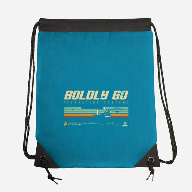 Retro Vintage Starship-None-Drawstring-Bag-retrodivision
