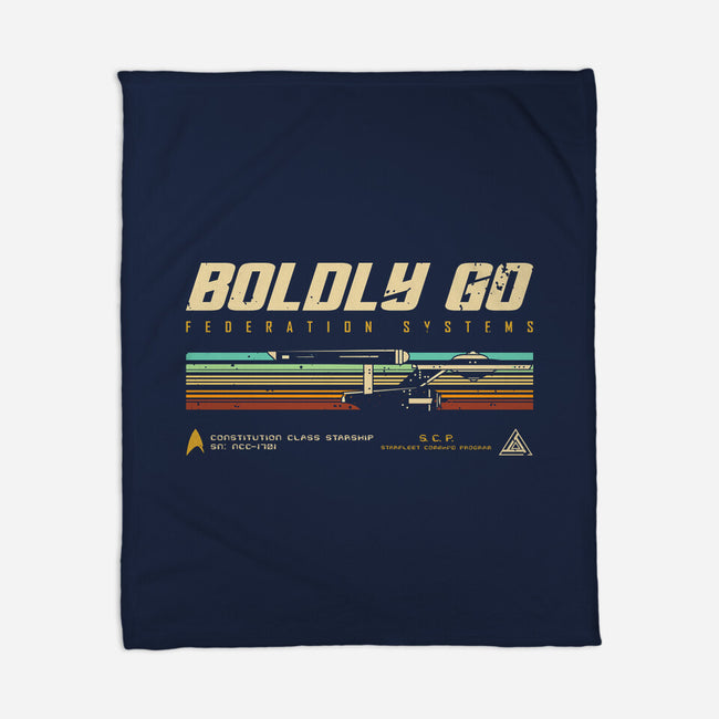Retro Vintage Starship-None-Fleece-Blanket-retrodivision