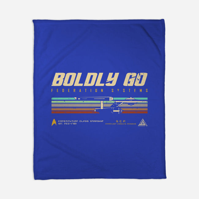 Retro Vintage Starship-None-Fleece-Blanket-retrodivision