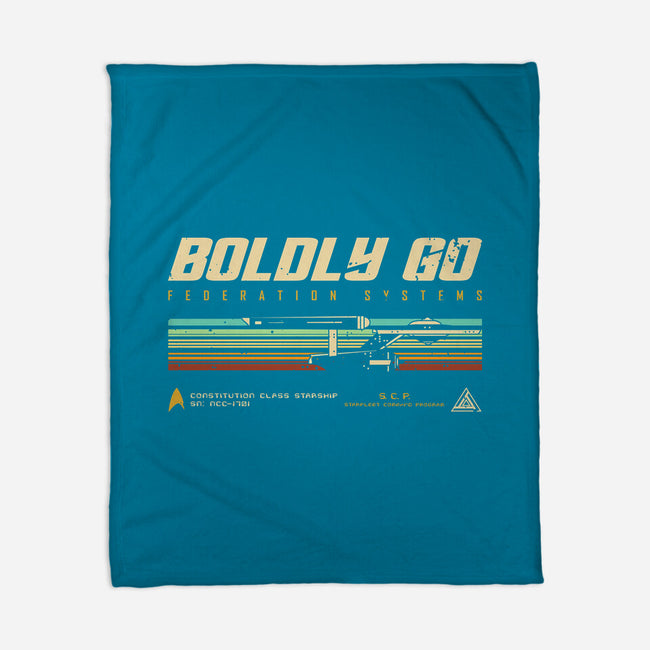 Retro Vintage Starship-None-Fleece-Blanket-retrodivision