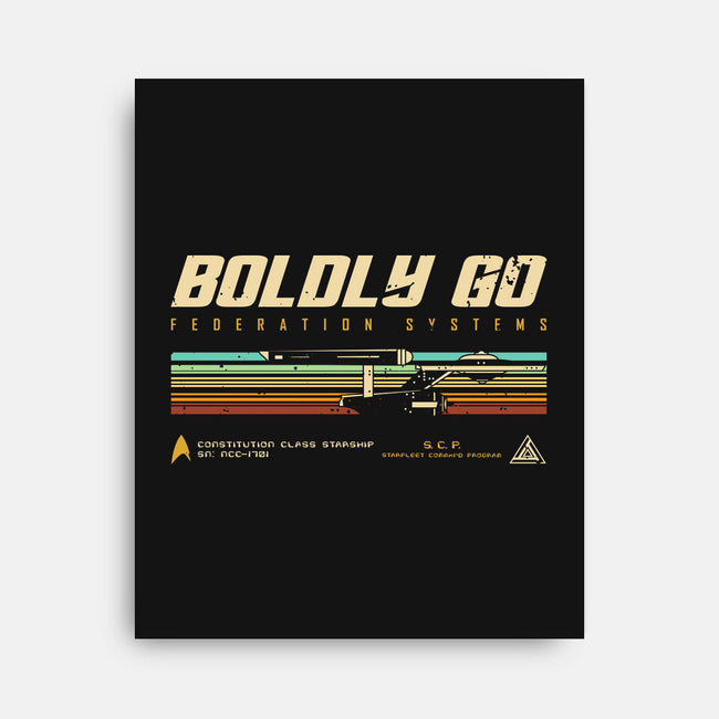 Retro Vintage Starship-None-Stretched-Canvas-retrodivision