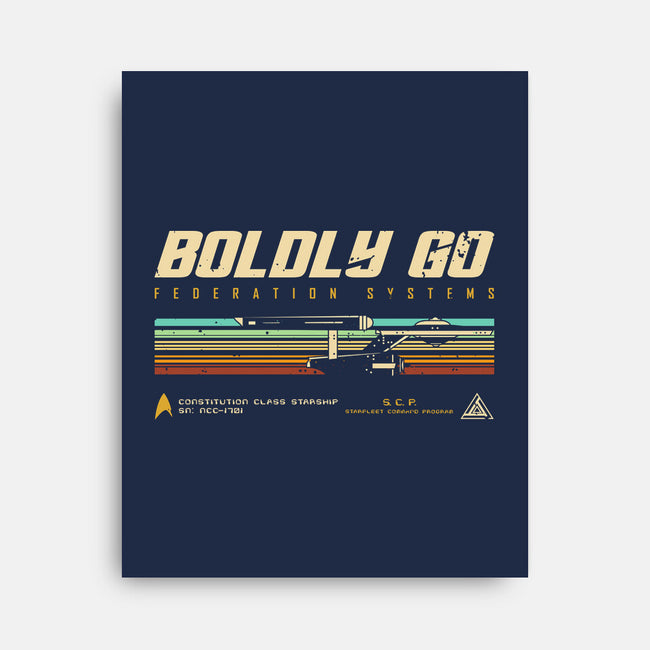 Retro Vintage Starship-None-Stretched-Canvas-retrodivision