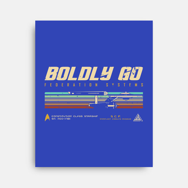 Retro Vintage Starship-None-Stretched-Canvas-retrodivision