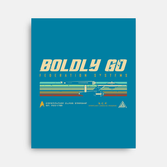 Retro Vintage Starship-None-Stretched-Canvas-retrodivision