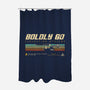 Retro Vintage Starship-None-Polyester-Shower Curtain-retrodivision