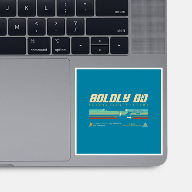 Retro Vintage Starship-None-Glossy-Sticker-retrodivision