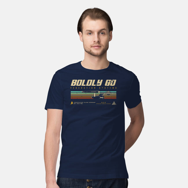 Retro Vintage Starship-Mens-Premium-Tee-retrodivision