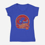 Flynn's Wheels-Womens-V-Neck-Tee-retrodivision